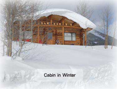 Gunnison cabin in winter