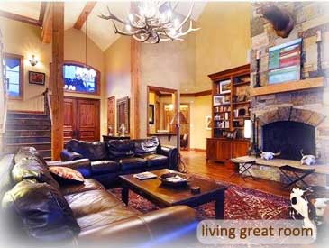 living room of bienasz home in crested butte
