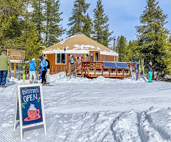 brunch at the yurt